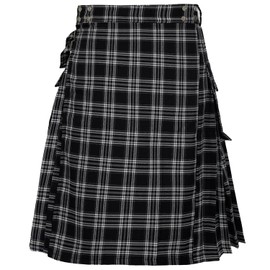 Usthirit Kilt for Men Traditional Highland Tartan Utility Kilt Scottish Mens Kilt (Z2386GY, 3XL)