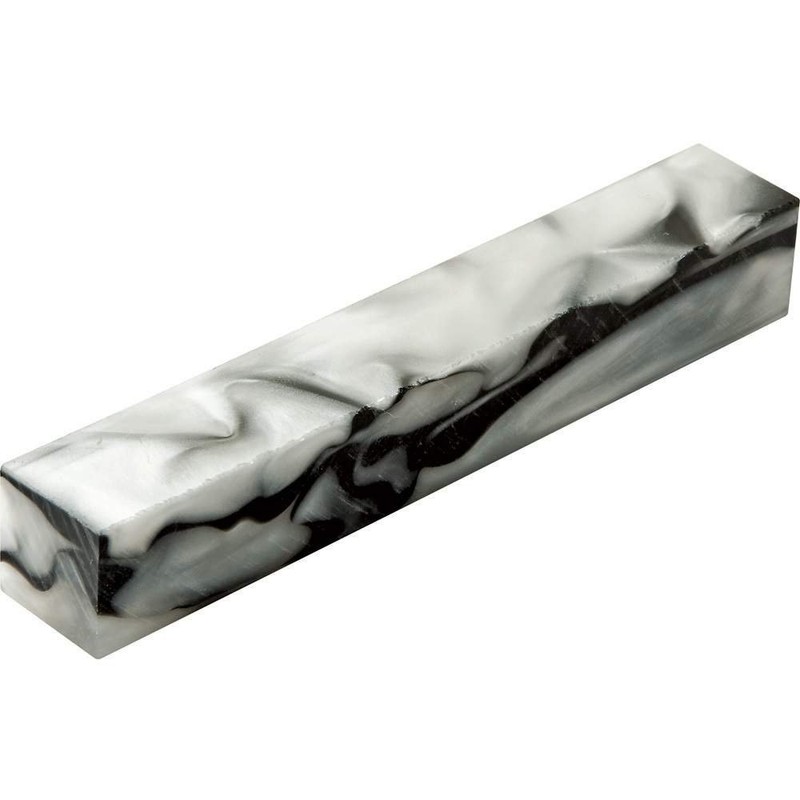 Swirl Black and Mother of Pearl Acrylic Pen Blank