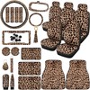 26-Piece Leopard Print Car Accessories Set - Full Set with