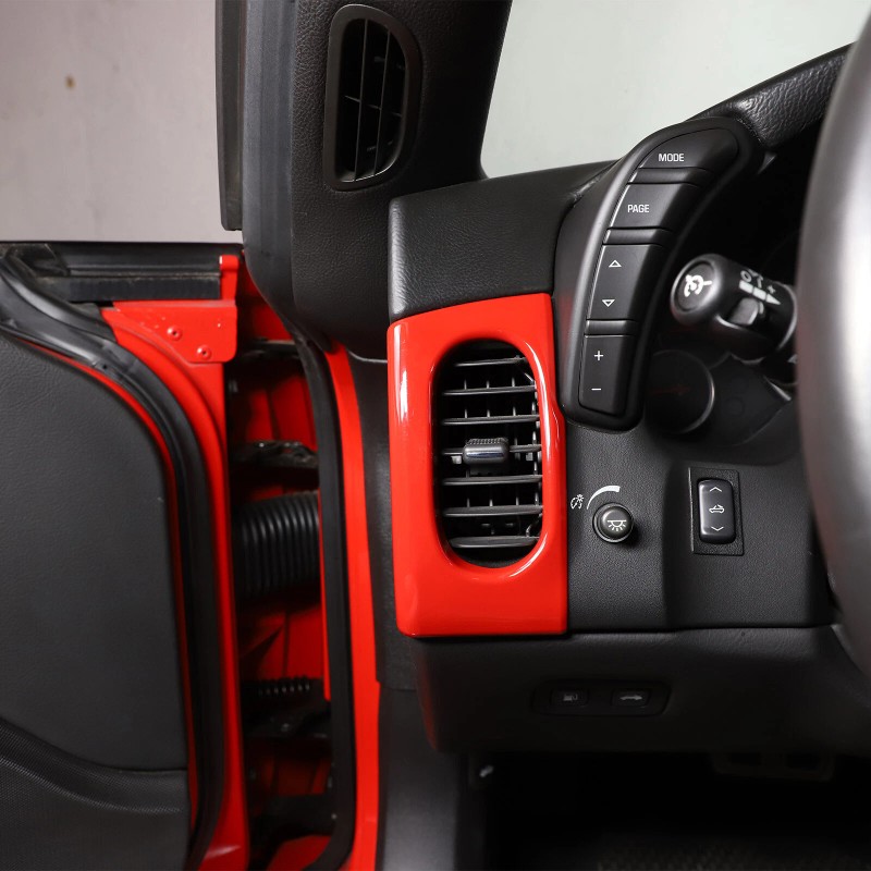 Carworld66 For Corvette C6 2005-2013 Red ABS Car Dashboard Side