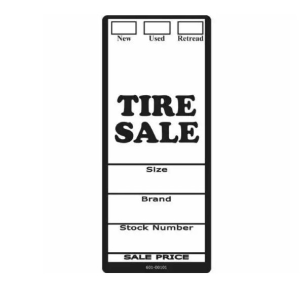 ASCOT TIRE LABEL ROLL TL101 6" X 2-1/2" ROLL OF