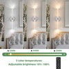 Povectolay Silver Wall Light LED Battery Operated Wall Sconces(2 Pack),