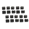 20 Pcs Chair Leg Floor Protector Rectangular Transparent Black Felt