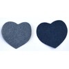 Kleiber Iron On Denim Jean Heart Shaped-Dark Blue-2 Patches