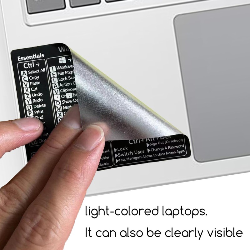 2-Pack丨Windows Shortcut Sticker丨, Keyboard Shortcut Vinyl Sticker, Laptop Keyboard Shortcuts