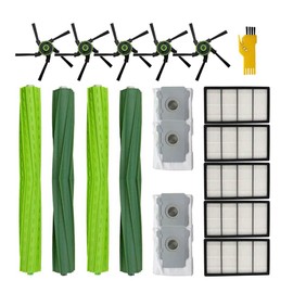 aotengou aotengou Zubeh?r-Kit f1r Irobot Roomba s9+ (9550) s9 9550 Roboter-Staubsauger Ersatzteile 18 Packungen 2 S?tze von Walzenb1rsten, 5 Filter, 5 Seitenb1rsten, 4 Staubsaugerbeutel