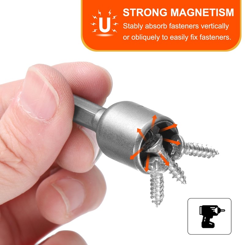 sourcing map 3pcs Hex Nut Driver Drill Bit 7/16" 6-Point