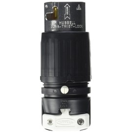 Hubbell CS6365C Locking Plug, 50 amp, 125/250V, 3 Pole and 4 Wire