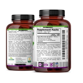 Zazzee Organic Milk Thistle, 7500 mg, 120 Vegan Capsules, Liver Health