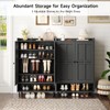 ONBRILL Shoe Cabinet with Cross Molding Doors, 6-Tier Shoe Storage