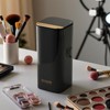 Portable One-Touch Makeup Brush Holder Organizer With Lid, 4-Compartment Open