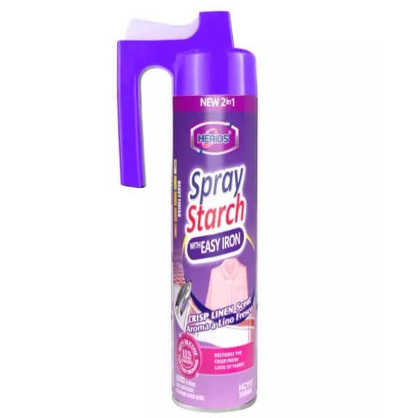 HERIOS 2-in-1 Spray Starch - 300ml Easy Ironing Aid for