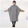 Mikinona Salon Cape Waterproof Dacron Stripe Decor Hair Cutting Perming