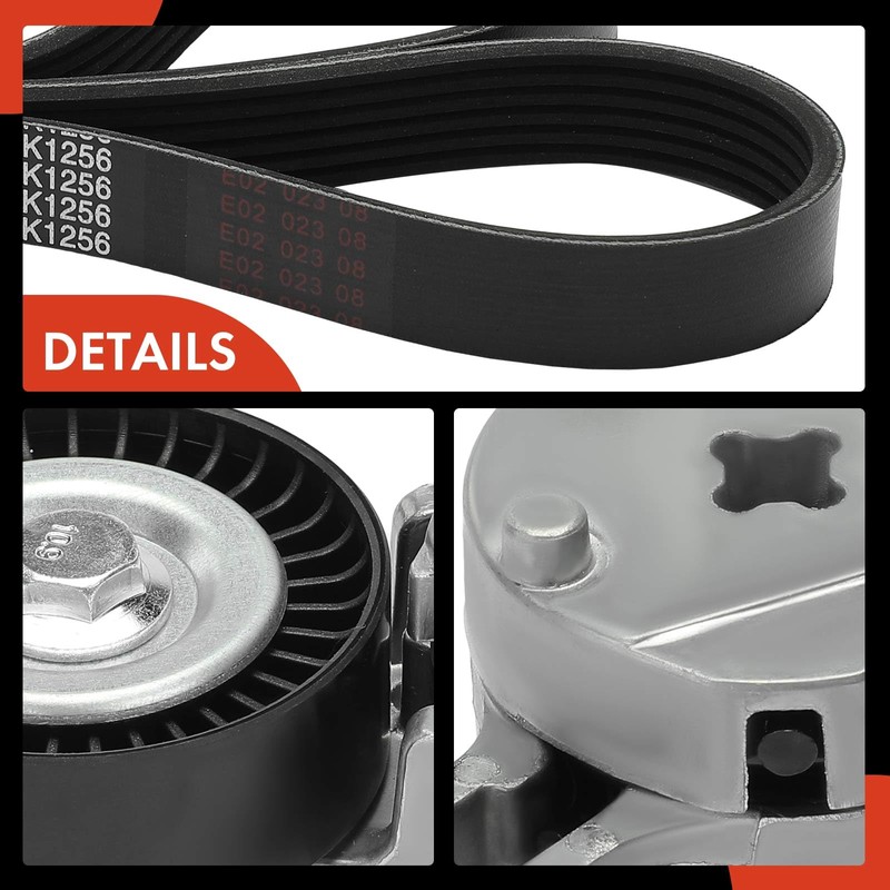 A-Premium Engine Serpentine Belt Drive Kit with Tensioner Compatible with