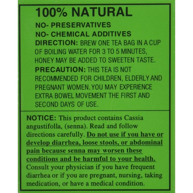 1 BOX CALIFORNIA DIETERS' DRINK EXTRA STRENGTH TEA 1.76 OZ