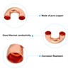 PATIKIL 6pcs 3/8" ID Copper Pipe Fittings 180 Degree Return