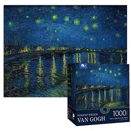 1000 Piezas Rompecabezas, Rompecabezas de Arte de Pintura al óleo, Piezas para Niños Y Adultos Y Adolescentes, Juego Familiar, Ideal para Desafíos (Cielo Estrellado)