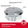 Gedotec Cable Grommet Desk Plastic - H1023, Cable Feed-Through Chrome