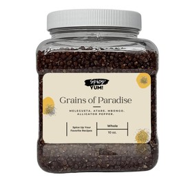Spicy Yum! Grains of Paradise spice - Whole Aligator Pepper, Atare, Guinea Pepper, Melegueta Pepper (Whole (10 oz. Jar))