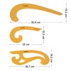 KEARING French Curve Ruler Template Set of 3pcs, Flexible Plastic