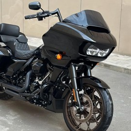 Motorcycle Windshield for Harley Touring Road Glide FLTR 2015-2022 (Black)