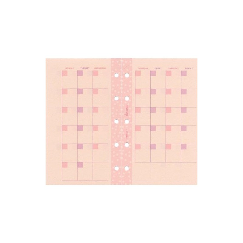 Raymay Fujii Decona Mini 5 Size Personal Organizer Refill, Free