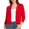 Urban CoCo Women's 3/4 Sleeve Lightweight Open Front Knit Sweater