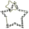 Milkfed Neo Star Carabiner Gingham Women's Key Chain, Black