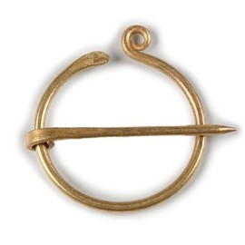 HEMAD Wikinger Fibel Paar (2 Stück) Schlange Schlagen-Fibeln Mittelalter Gewandnadel Messing Modell: Thersites