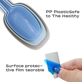 Ice Scoop Set,Multi-Purpose Kitchen Food Scoops Bar Scoops Flour Scooper,50ml/100ml/150ml Pop Corn Scoops,3 Nesting Plastic Scoops with Hanger Hook