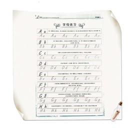 Fendawn Strive Italic English Practice Copybook, 3D Groove Practice English Calligraphy Copybook Handwriting Practice Book, Letters and Words