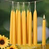 8 in Beeswax Taper Candles,8 Pack Dripless Pure Beeswax Candle