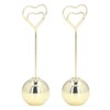 2Pcs Table Number Holder Heart Shaped Firm Stable Premium Metal