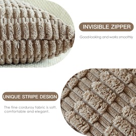 Otostar Cushion Covers 45x45cm Northern Europe Set of 2 Corten Wheat Wheat Stylish Cute Modern Elegant Zipper Home Decorative Throw Pillow Cover Cushion Case for Sofa Backrest Decorative Pillow Cover