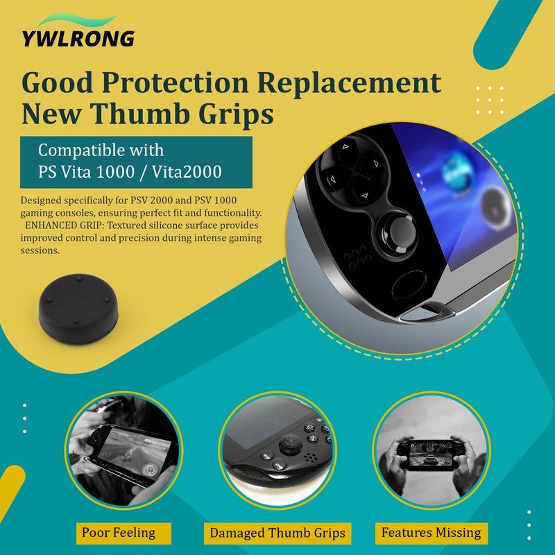 6PCS Thumbsticks for PS Vita PSV 2000 2001 Thumb Stick