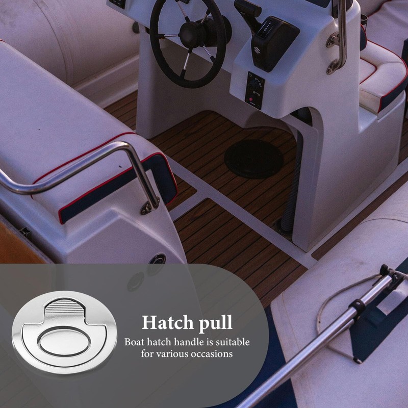 HANABASS Boat Hatch Handle Flush Ring Loft Hatch Lock Boat