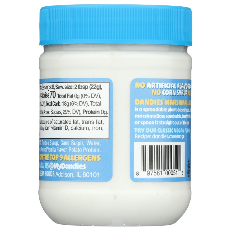 DANDIES Marshmallow Cream, 6.3 OZ