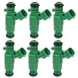 Fuel Injectors Set of 6 Compatible With Hyundai Sonata/Santa Fe/Tiburon/Tucson/Accent, Compatible With Kia Optima Rio Rio5 Sportage 2.5L 2.7L 1999-2010, 35310-37150