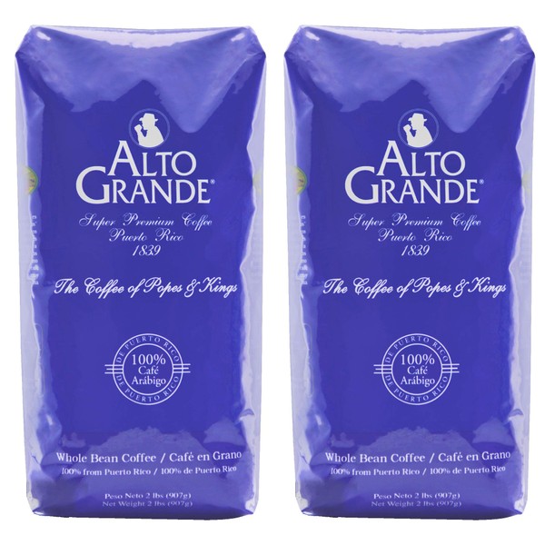 Alto Grande Premium Coffee Whole Bean - 2 Lbs (Pack of 2)