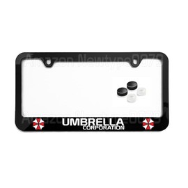 License Plate Frame, Umbrella Corporation, with Screw Caps, Tag Cover, Car Frame, Auto Accessories, Cool Decoration, for USA & Canada License Plate Frame