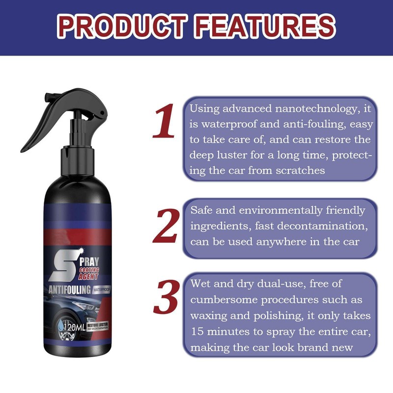 Spray Coating Agent, Multi-Functional Coating Renewal Agent, Car Fast-Acting Coating