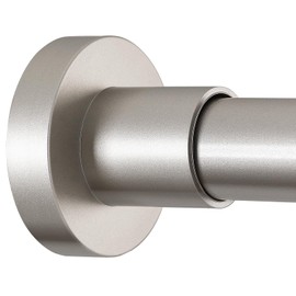 BRIOFOX Shower Curtain Rod Adjustable 18-64 Inch, Stainless Steel Spring Tension Shower Rod No Drilling Non Slip, Silver