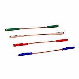 CDPMWVC Turntable Headshell Wires 4-Pack Gold Plated for Audio Technica Cartridge