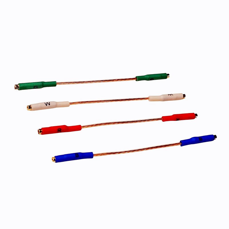 CDPMWVC Turntable Headshell Wires 4-Pack Gold Plated for Audio Technica
