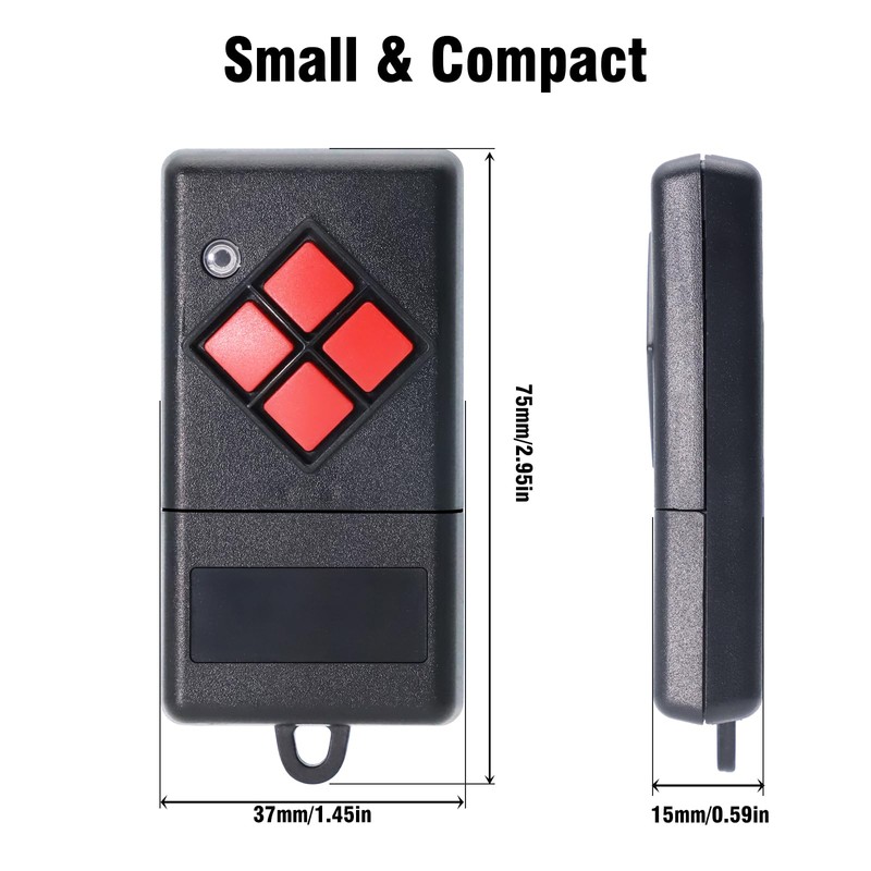 40.685 MHz Radio Remote Control Garage Door, Pack of 2