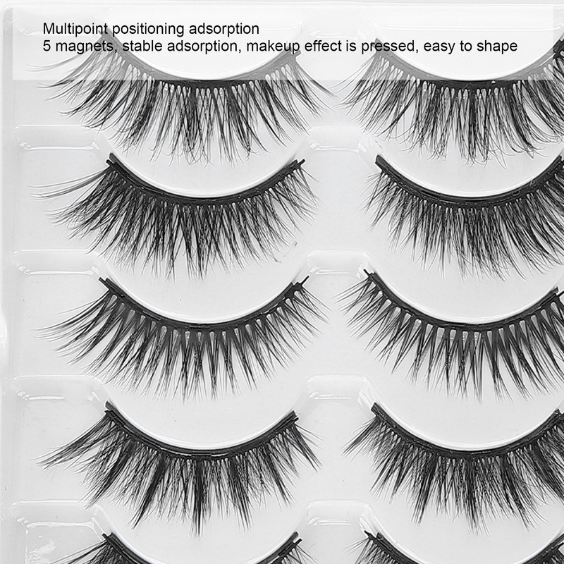 5 Pairs Magnetic Eyeliner Eyelash Kit Easy to Apply Natural