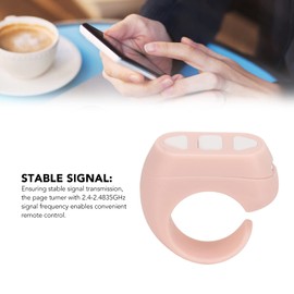 Bluetooth-Fernbedienung TikTok Page Turner, Scrolling Ring Clicker für Neuartige Kamera-Videoaufnahme Auslöser Selfie-Taste, Finger-Fernbedienung für für Android-Handy (Rosa)