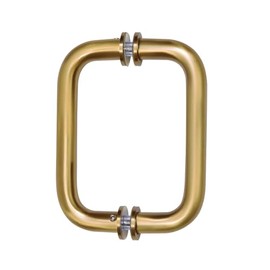 CRL 6" Satin Brass (BM Series) Tubular Back-to-Back Pull Handle with Metal Washers