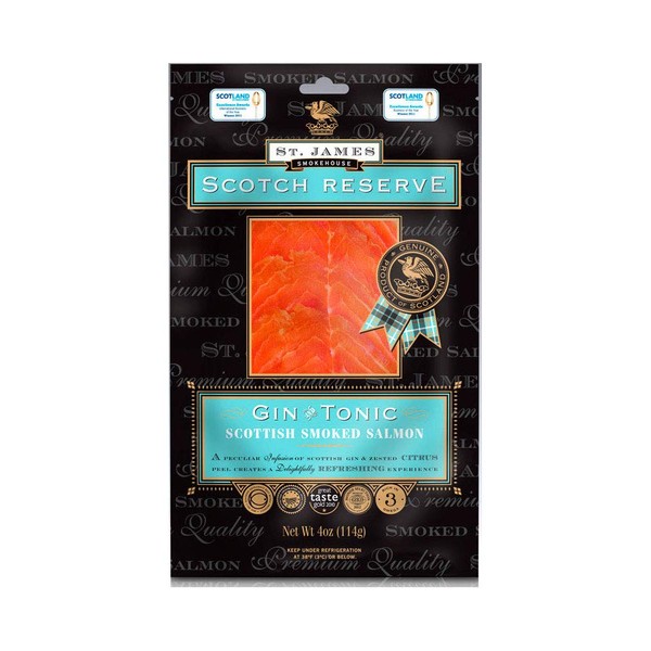 St. James Smokehouse Scotch Reserve Smoked Salmon Infused with Gin