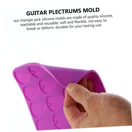 Operitacx 2pcs Guitar Pick Mold Picks for Guitar Candy Molds Dice Plectrums Guitars Fondant Molds Guitar Pick Case Ukulele Picks Guitar Pick Holder Stand Guitar Accessories Purple